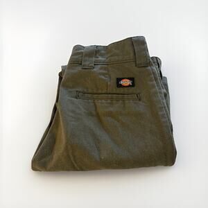 Dickies Flex Men’s Cargo Work Pants, Slim, Straight, Military Green 33x30